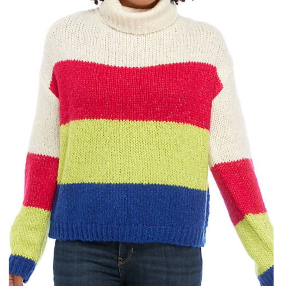 NWT Polly & Esther Junior Turtleneck Colorblock XL